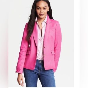 Banana Republic flirty pink Golden Button schoolboy Blazer  size 10 petite
